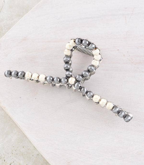 Navajo Natural Pearl Hair Claw Clip