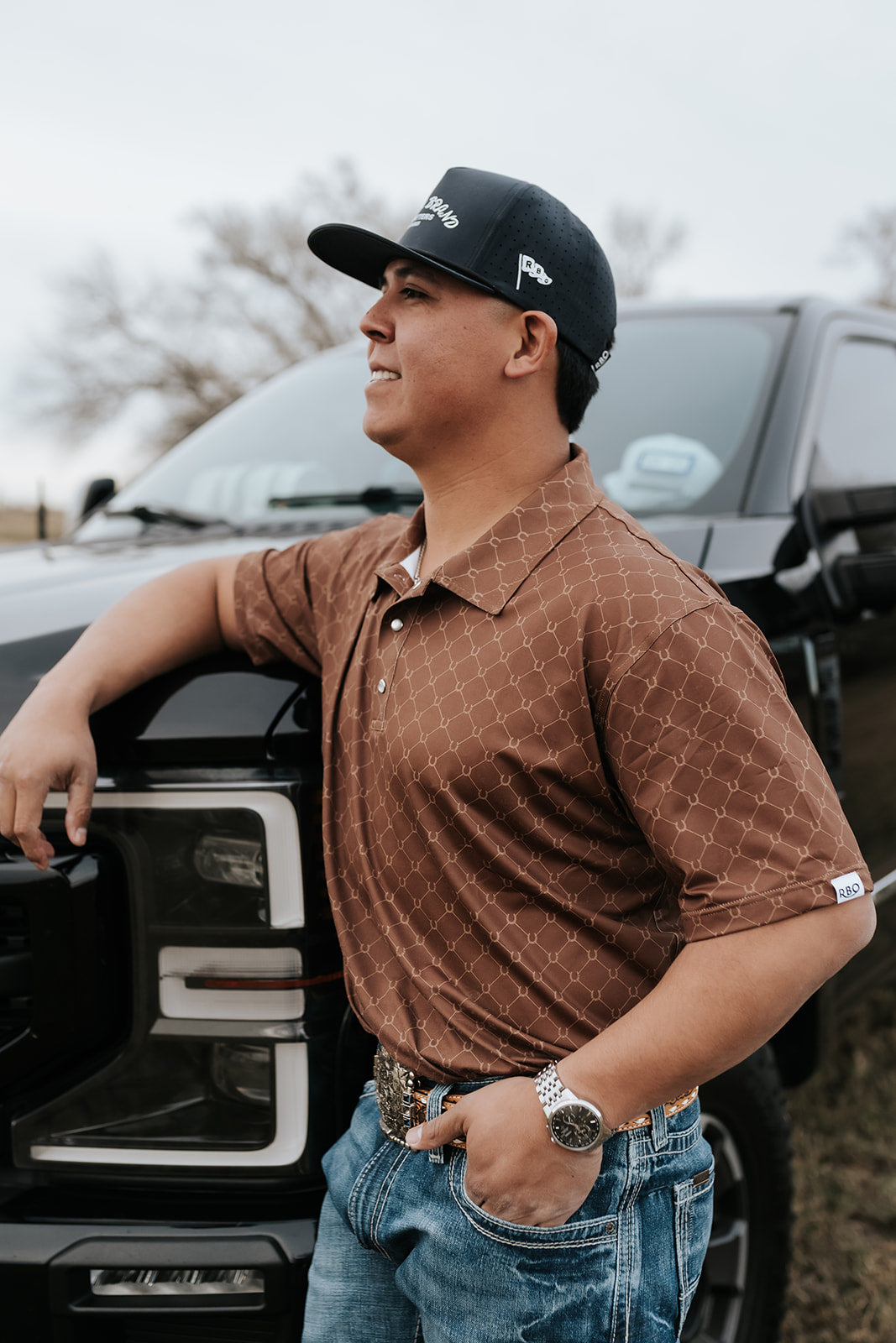 The Bronc Pearl Snap Polo