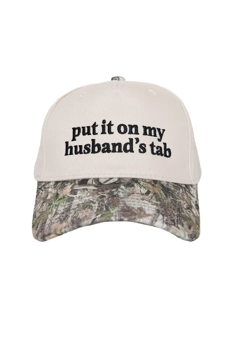Put It On My Husband's Tab Two-Toned Trucker Hat