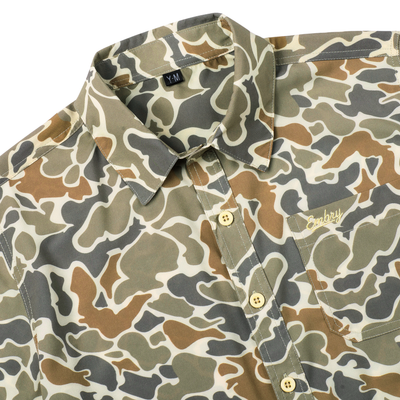 Youth Performance Button Up - Desert Duck