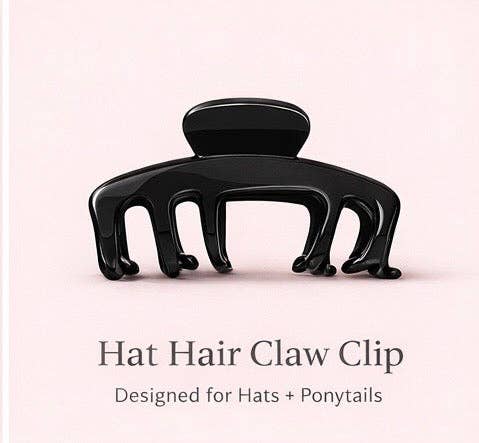 Hat Hair Claw Clip Black