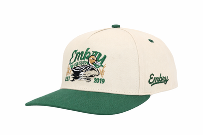 Embry Cream/Green "Sprig" Trucker