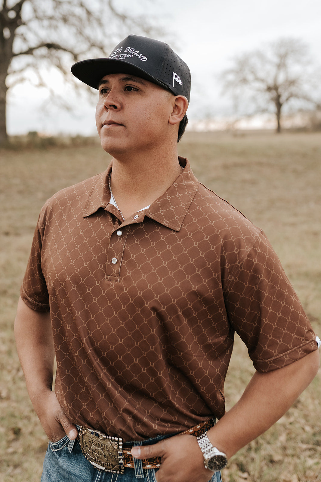 The Bronc Pearl Snap Polo