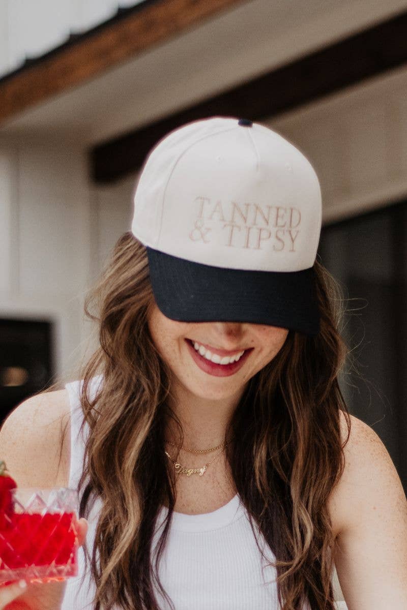 Tanned & Tipsy Two-Toned Trucker Hat