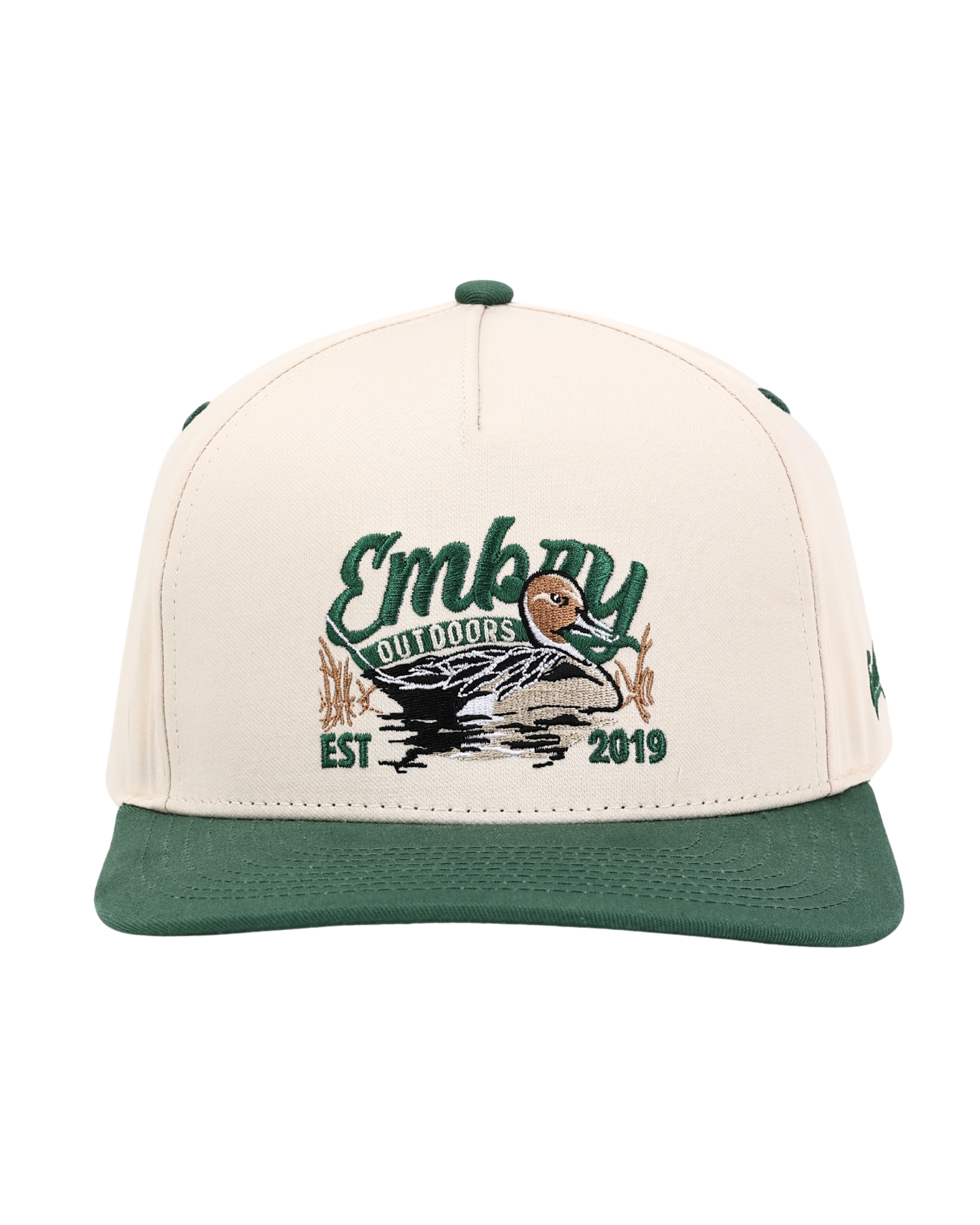 Embry Cream/Green "Sprig" Trucker