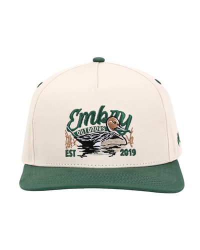 Embry Cream/Green "Sprig" Trucker